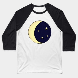 Moon & Stars sticker Baseball T-Shirt